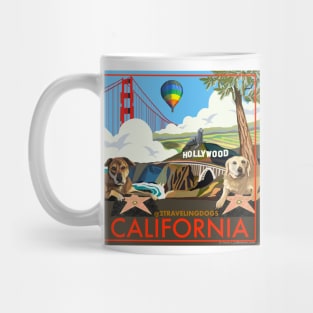 2 Traveling Dogs - California Mug